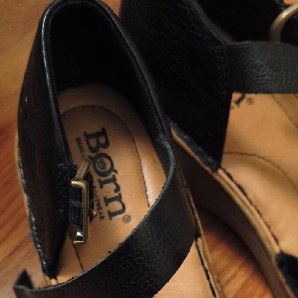 Born Nellie Black Mary-Jane Wedge Shoes - Picture 8 of 11